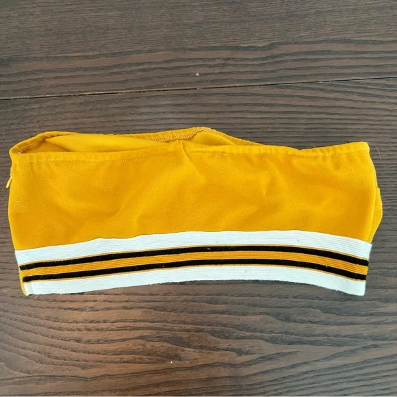 Akira Yellow and Black Side Zip Tube Top Size Medium - Picture 2 of 8